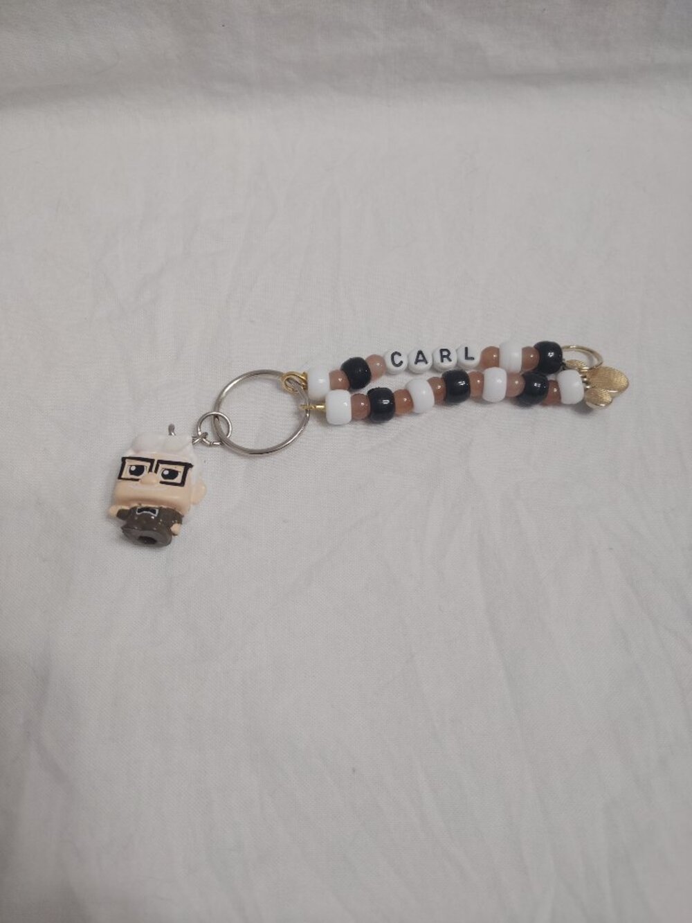 Disney Doorable Squishalot Carl Handmade Beaded Keychain